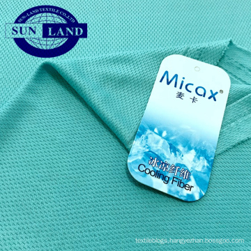 summer shirt cloth weft knit cooling textile materials 100% nylon micax mesh fabric